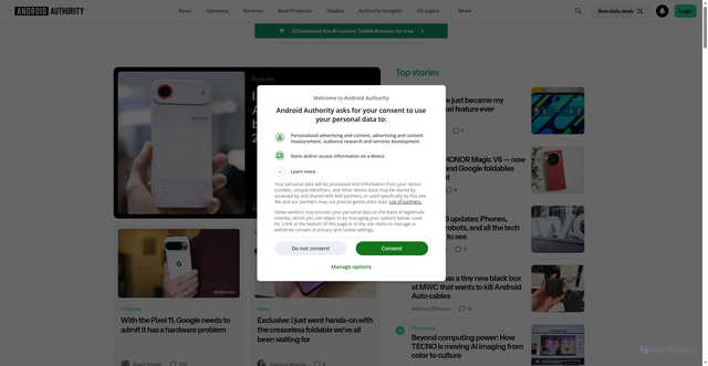 Security scan screenshot of https://androidauth.wpengine.com