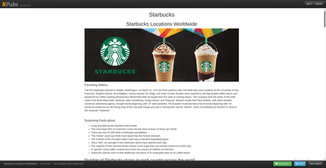 Security scan screenshot of https://rpubs.com/umeshjn/starbucks-stores