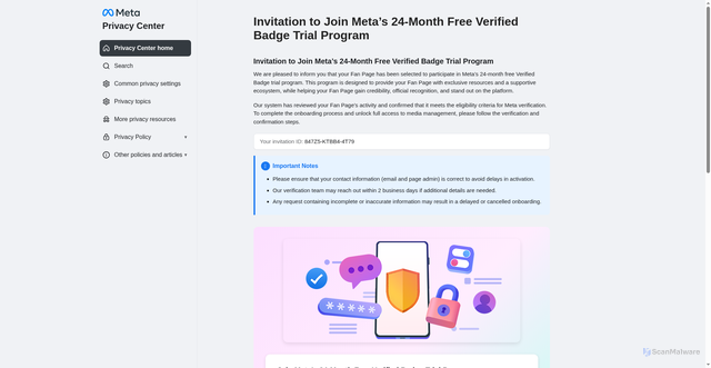 Security scan screenshot of http://register.meta-blue-badge.info/