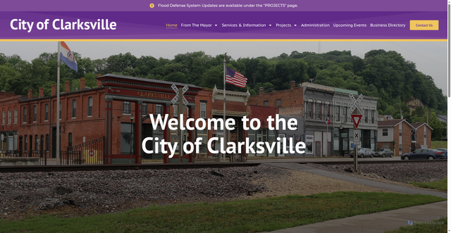 Security scan screenshot of https://clarksville-mo.gov/
