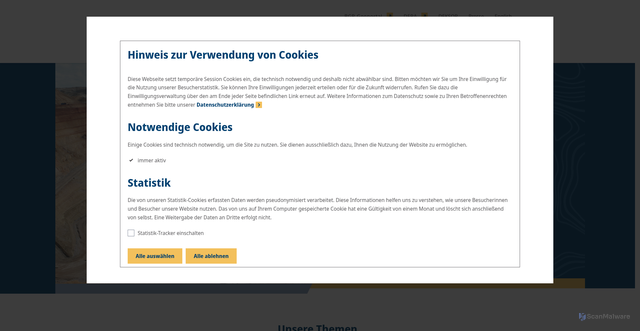 Security scan screenshot of http://www.bgr.bund.de