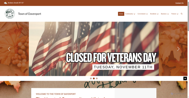 Security scan screenshot of https://davenportok.gov/