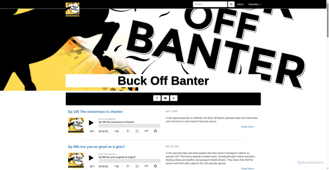 Security scan screenshot of https://buckoffbanter.libsyn.com/