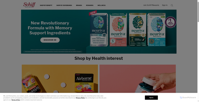 Security scan screenshot of https://www.schiffvitamins.com