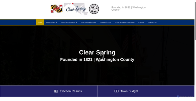 Security scan screenshot of https://clearspringmd.gov/