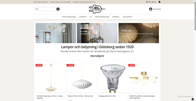 Security scan screenshot of https://elboden.nu