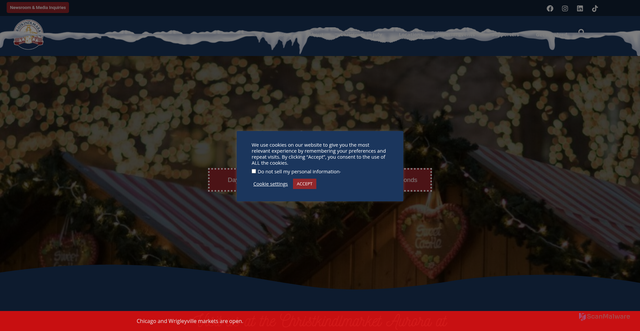 Security scan screenshot of https://www.christkindlmarket.com/aurora/