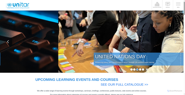Security scan screenshot of https://unitar.org/