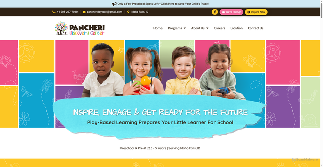 Security scan screenshot of https://pancheridiscovery.com/programs/preschool/