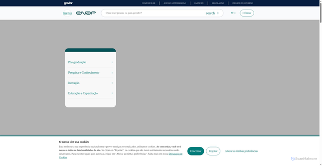 Security scan screenshot of https://www.enap.gov.br/