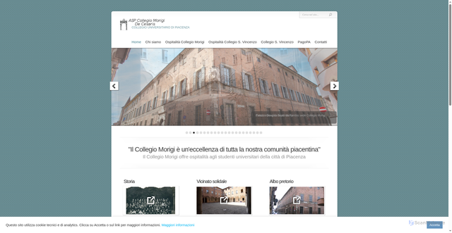 Security scan screenshot of https://www.collegiomorigi.it/