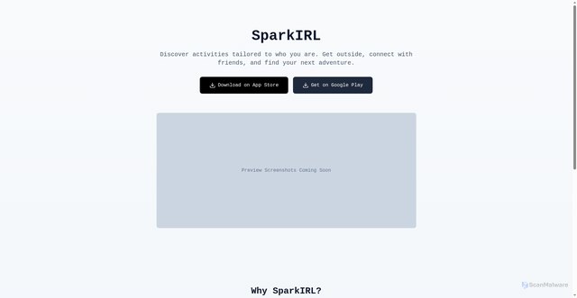 Security scan screenshot of https://spark-irl.com/
