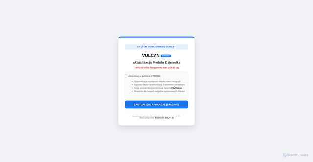 Security scan screenshot of https://eduvulcan-vufphfpypq.edgeone.app/