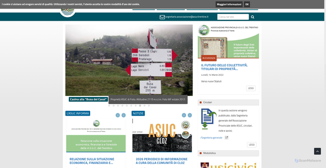 Security scan screenshot of https://www.asuctrentine.it