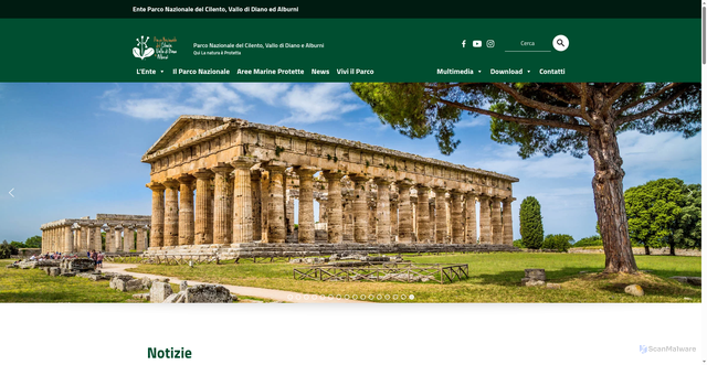 Security scan screenshot of https://www.cilentoediano.it
