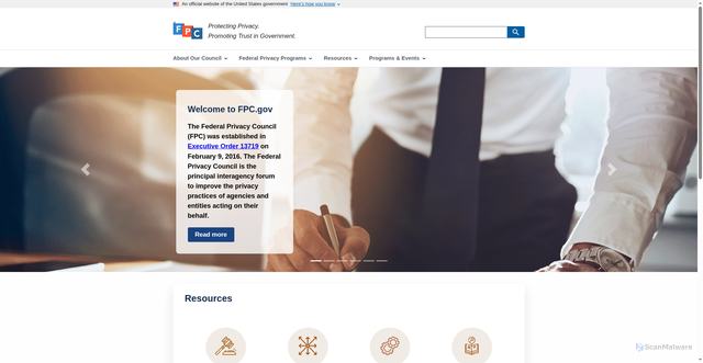 Security scan screenshot of https://www.fpc.gov/