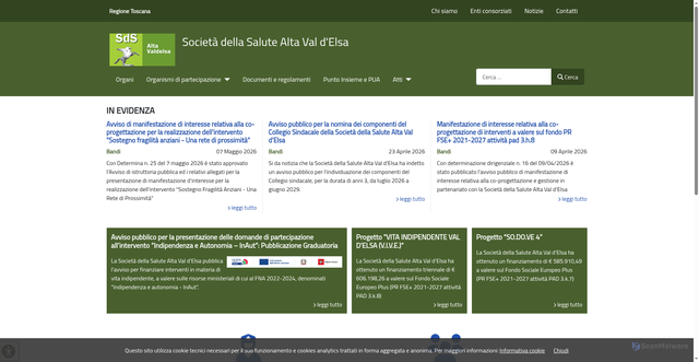 Security scan screenshot of http://www.sdsaltavaldelsa.it