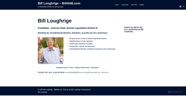 Security scan screenshot of https://bill4ld8.com/