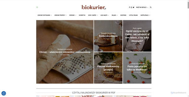 Security scan screenshot of https://biokurier.pl