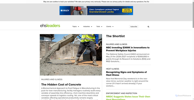 Security scan screenshot of https://ehsleaders.org