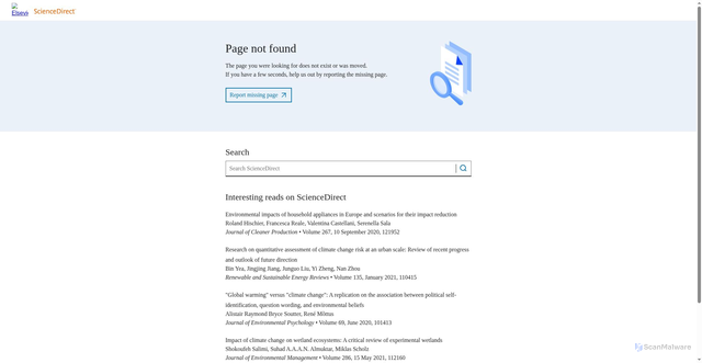 Security scan screenshot of https://rss.sciencedirect.com