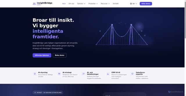 Security scan screenshot of https://insightbridgelabs.se
