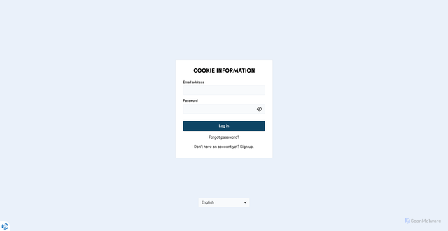 Security scan screenshot of https://app.cookieinformation.com