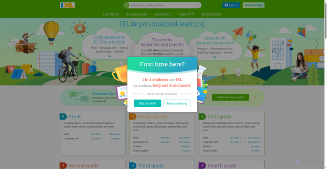 Security scan screenshot of https://www.ixl.com
