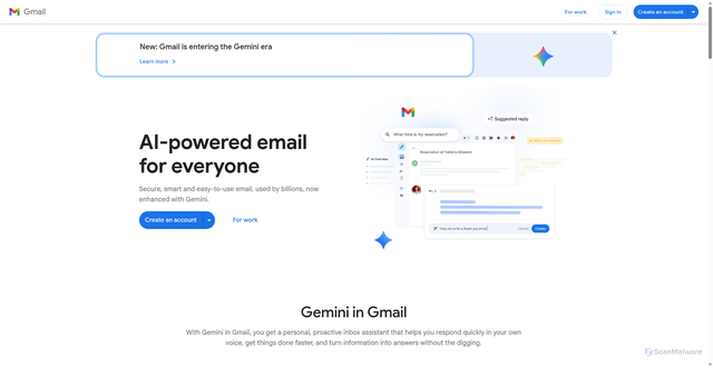Security scan screenshot of https://workspace.google.com/intl/en-US/gmail/#m_-3903480148085190302_SPCLICKTOVIEW