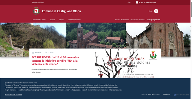 Security scan screenshot of https://www.comune.castiglione-olona.va.it/