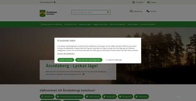 Security scan screenshot of https://www.atvidaberg.se/