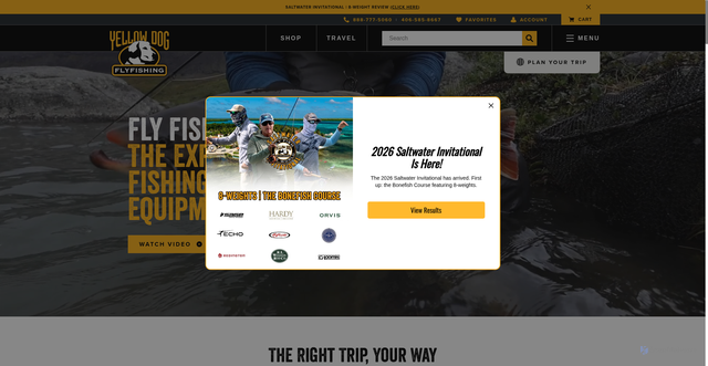 Security scan screenshot of https://yellowdogflyfishing.com