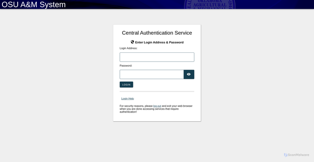Security scan screenshot of https://studentselfservice.okstate.edu