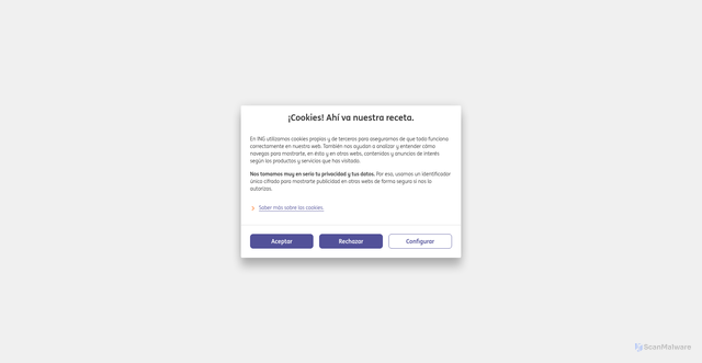 Security scan screenshot of https://ing.es