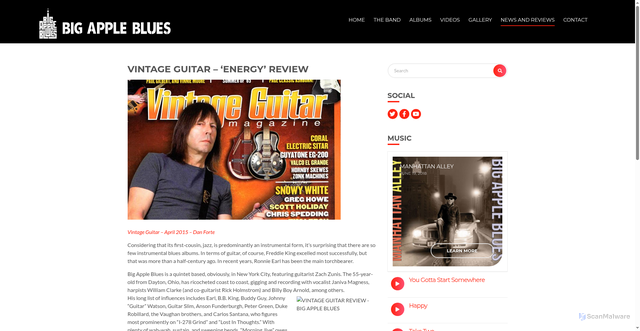 Security scan screenshot of https://bigappleblues.com/vintage-guitar-energy-review/