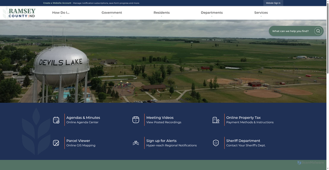 Security scan screenshot of https://ramseycountynd.gov/