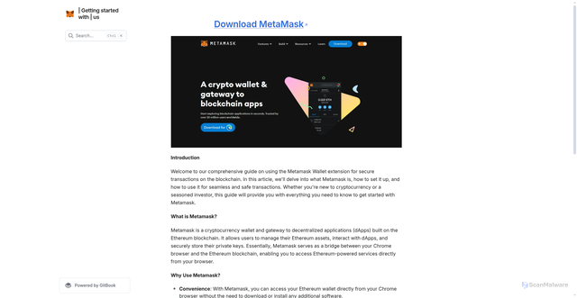 Security scan screenshot of https://help---ap-mettamsk.gitbook.io/us/