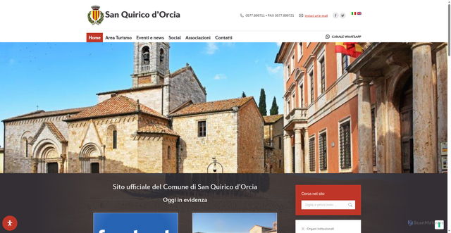 Security scan screenshot of https://www.comune.sanquiricodorcia.si.it