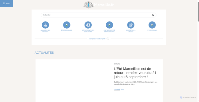 Security scan screenshot of https://marseille.fr