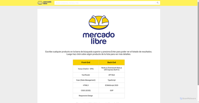 Security scan screenshot of https://www.mercado-libre-front-end.vercel.app/