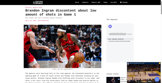 Security scan screenshot of https://raptorsrepublic.com/2026/04/19/brandon-ingram-discontent-about-low-amount-of-shots-in-game-1/