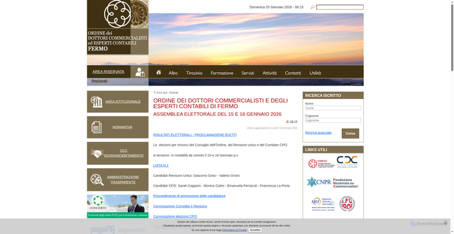 Security scan screenshot of https://www.odcecfermo.it/
