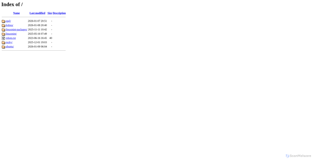 Security scan screenshot of https://mirror.seas.harvard.edu