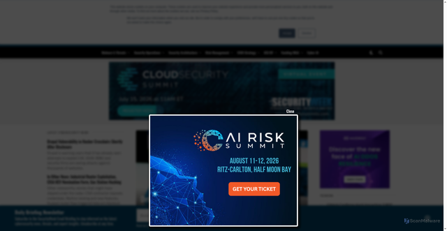 Security scan screenshot of https://securityweek.com