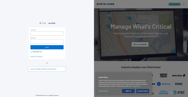 Security scan screenshot of https://sitetracker-ericsson-mbnl.lightning.force.com