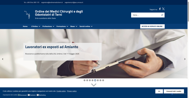 Security scan screenshot of https://www.ordinemediciterni.it