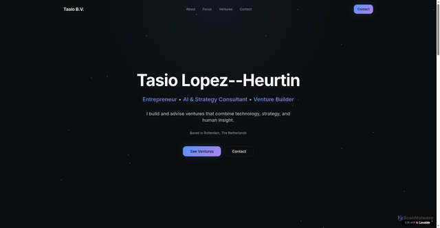 Security scan screenshot of https://tasio.me/