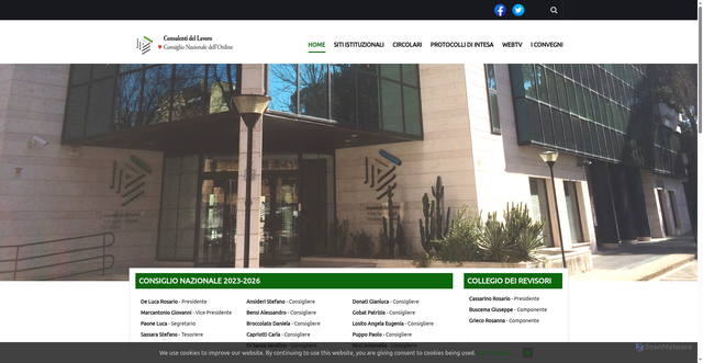 Security scan screenshot of https://www.cnoconsulentidellavoro.it/