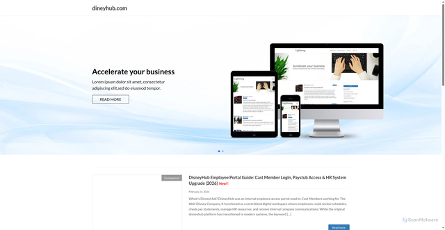 Security scan screenshot of http://dineyhub.com/