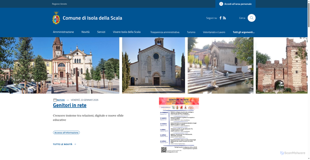 Security scan screenshot of https://www.comune.isoladellascala.vr.it/